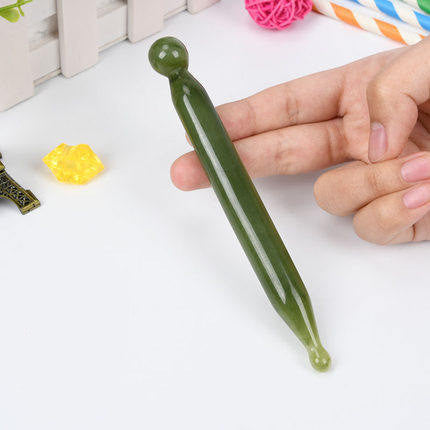 Handmade Natural Resin Face Point Guasha Massage Tool SPA Therapy Green Guasha Massage Sticks