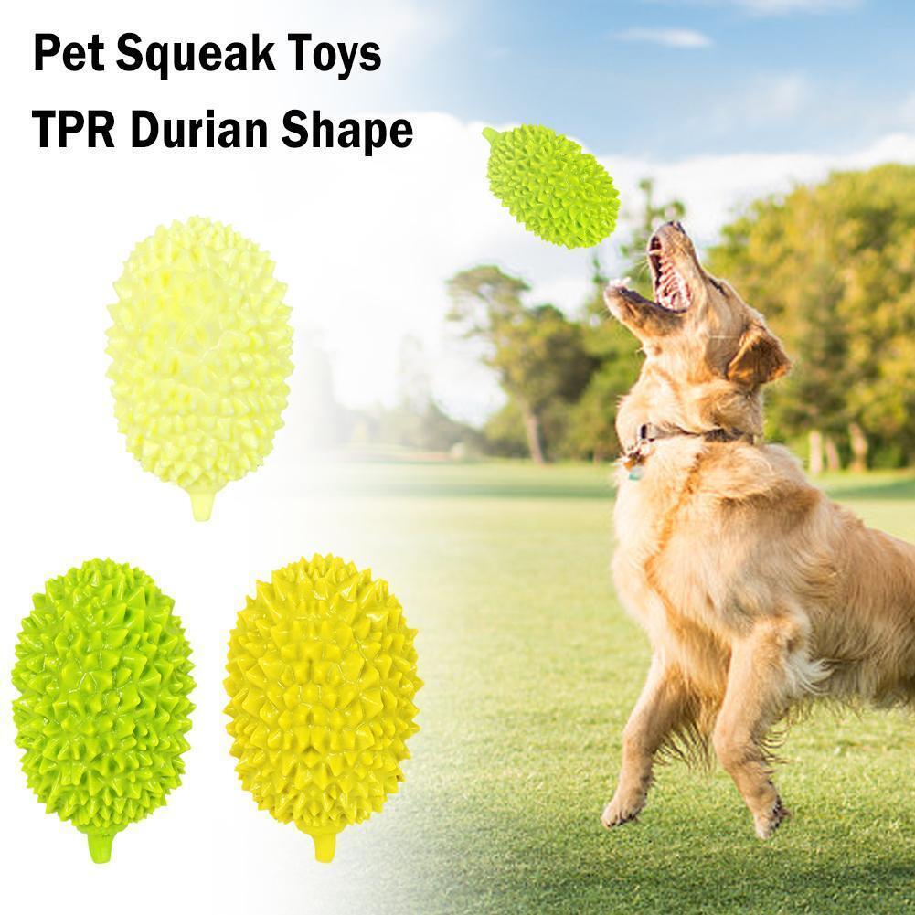 Dog Toys Durian Chew Glue Ball Pet Chewing Toys Dog Tooth Grinding Stick Very Resistant To Biting Teeth Cleaning Balls Puppy Dog Pet Safety Chew Toys Bite-Resistant Puppy Shape Durable Durian