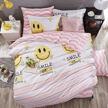 New Quilt Cover Simple Bed Sheet Cartoon Supplies Four-piece Set