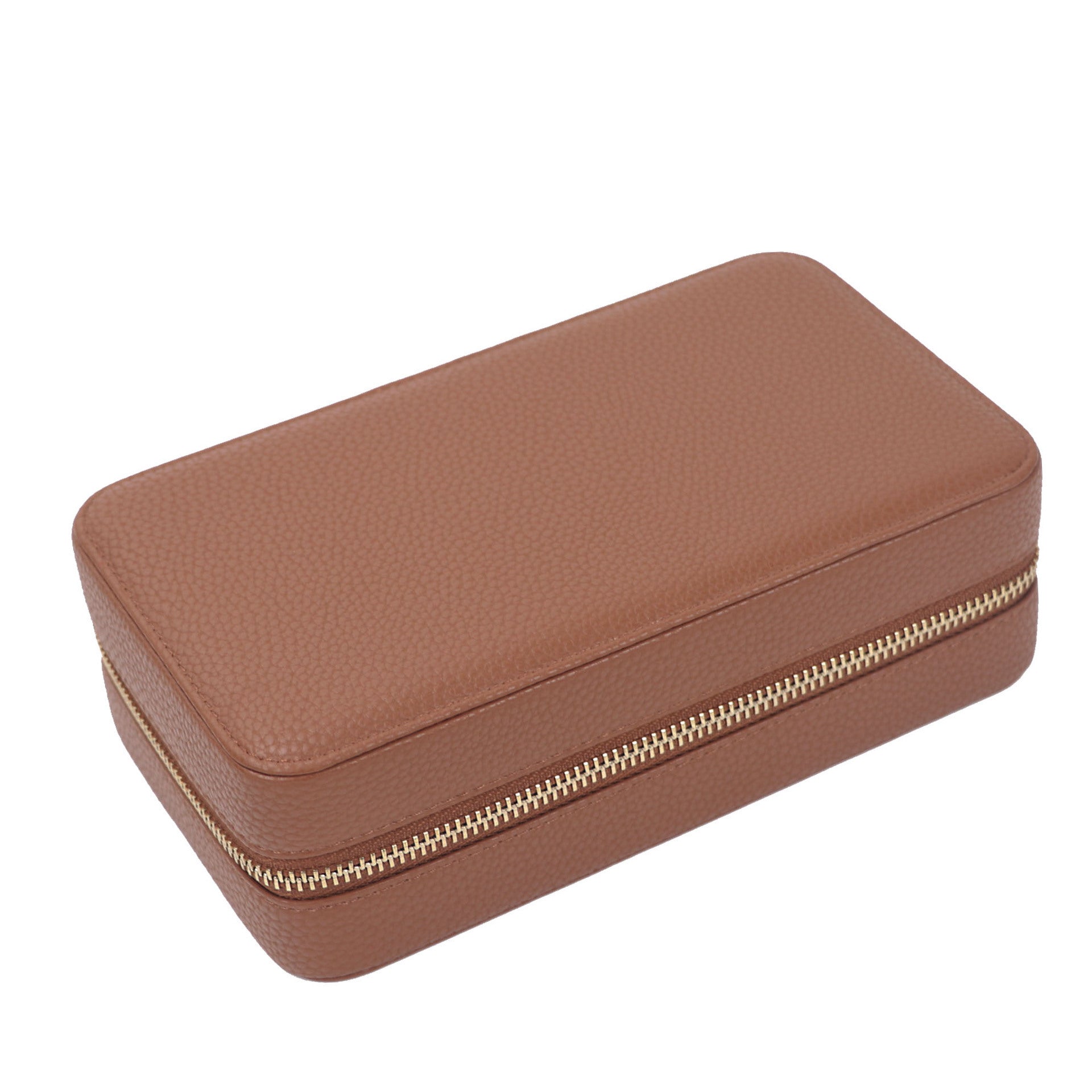 Large Capacity Leather Portable And Versatile Built-in Pouch Cosmetic Case