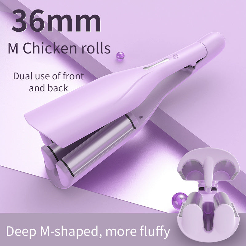 Romantic French Egg Curling Iron, Egg-Roll Hairstyle Water Ripple V-Shaped, Fast Heating, Adjustable Temperature, Hair Curler Crimper Styling Tools & Appliances With Multifunctions