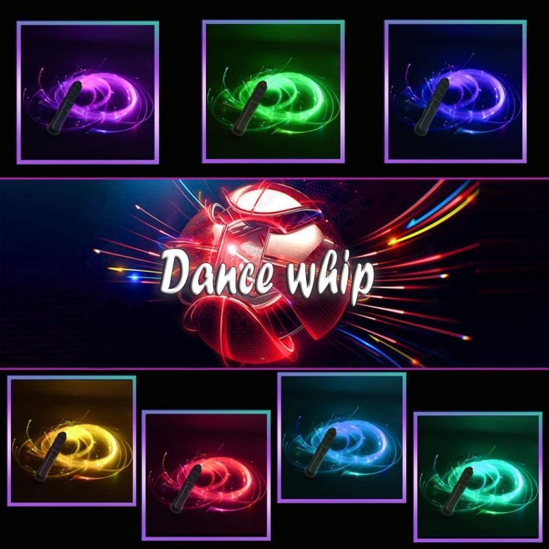 LED Flashing Whip Bar Atmosphere Optical Fiber Props