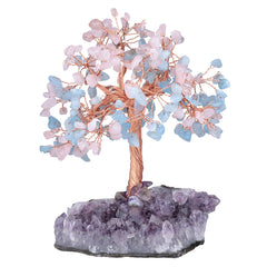 Natural Amethyst Flower Regular Base Tree Gravel Handicraft Ornaments