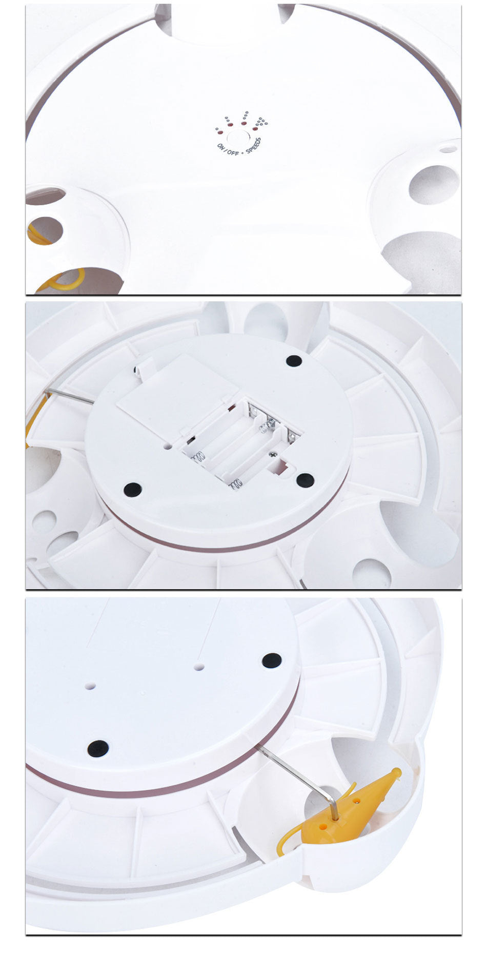 Electric Cat Toy  Wheel Crazy White Cat Catching Mouse Automatic Turntable Cats Toys