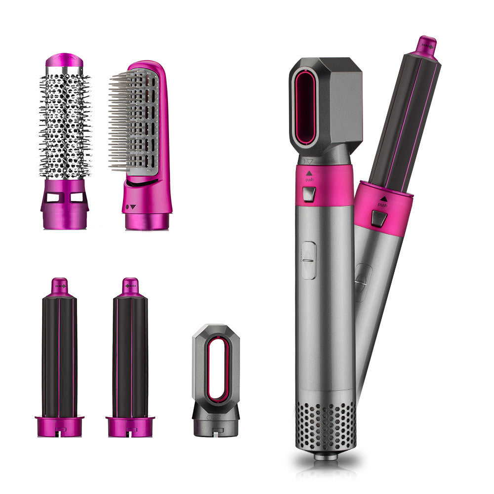 Cross-border Foreign Trade Popular Multi-functional Airy Curl Hot Air Comb Blowing Combs Hair Curler Straight Comb Hair Dryer