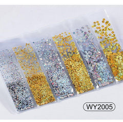 Nail Art Accessories Glitter Sequins Laser Diamond Love Heart Nail Patch