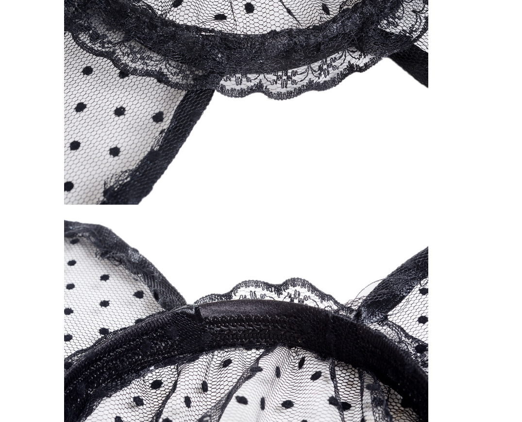 Small dot veil lace cat ears