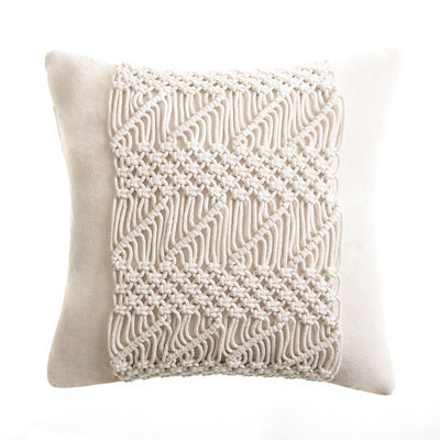 Hand-woven Cotton Thread Cushion Cover