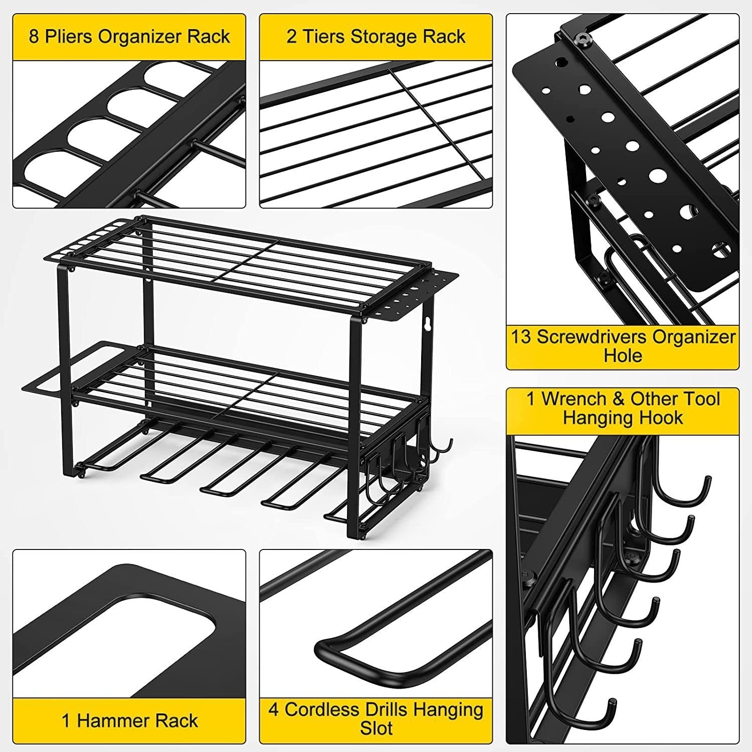 Amazon Wall-mounted Electric Tool Storage Rack Heavy Floating Tool Holder Handheld Drill