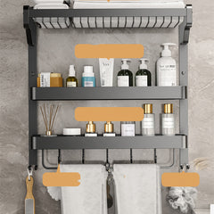 All-in-one Punch-free Bathroom Wall-mounted Toiletry Multi-layer Storage Rack