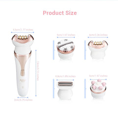 4-in-1 Ms. Rechargeable Electric Shaver Epilator Shaving Machine Multi-function Epilator Lady Hair Removal Massager Set