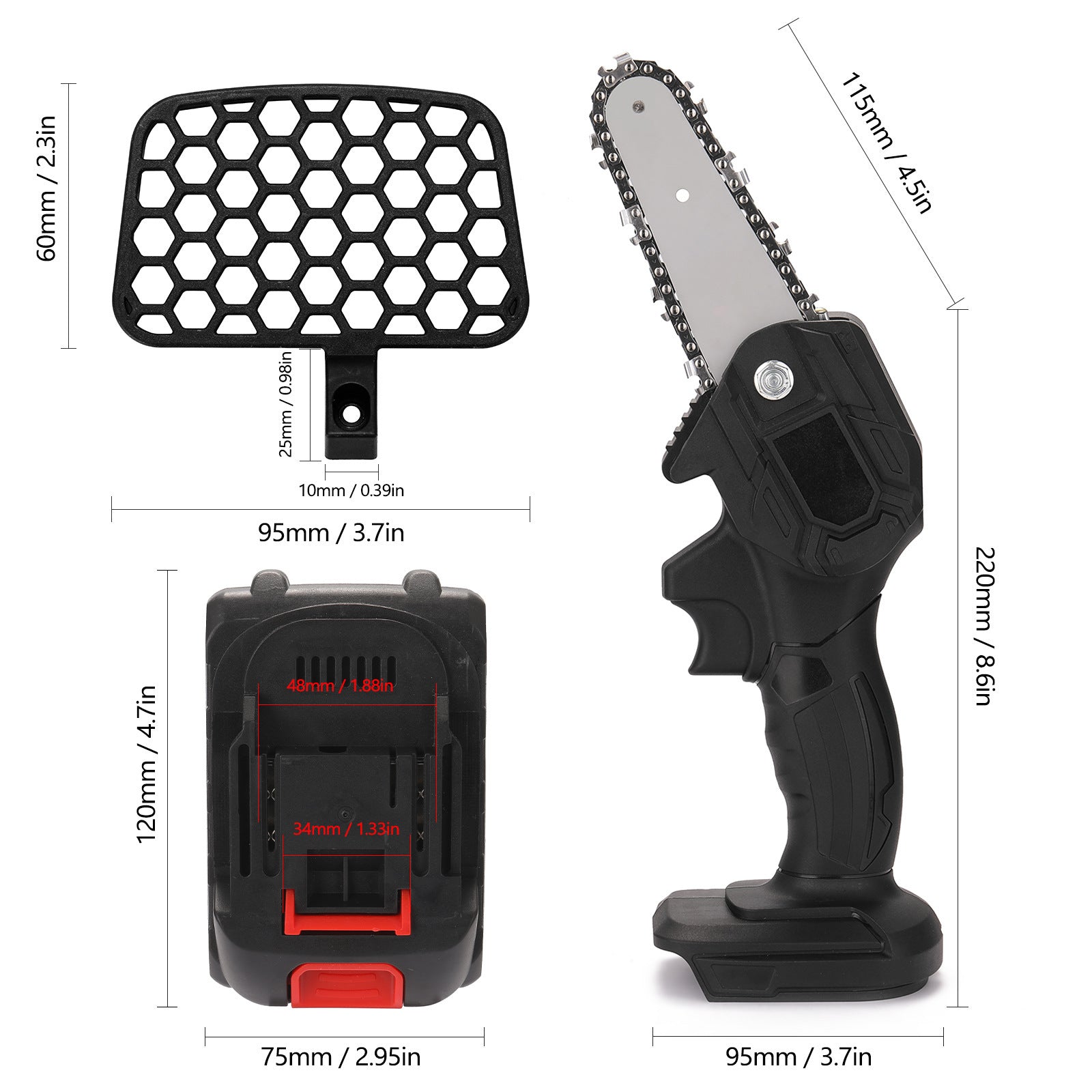 Portable Electric Chainsaw Handheld Electric Pruning Saw