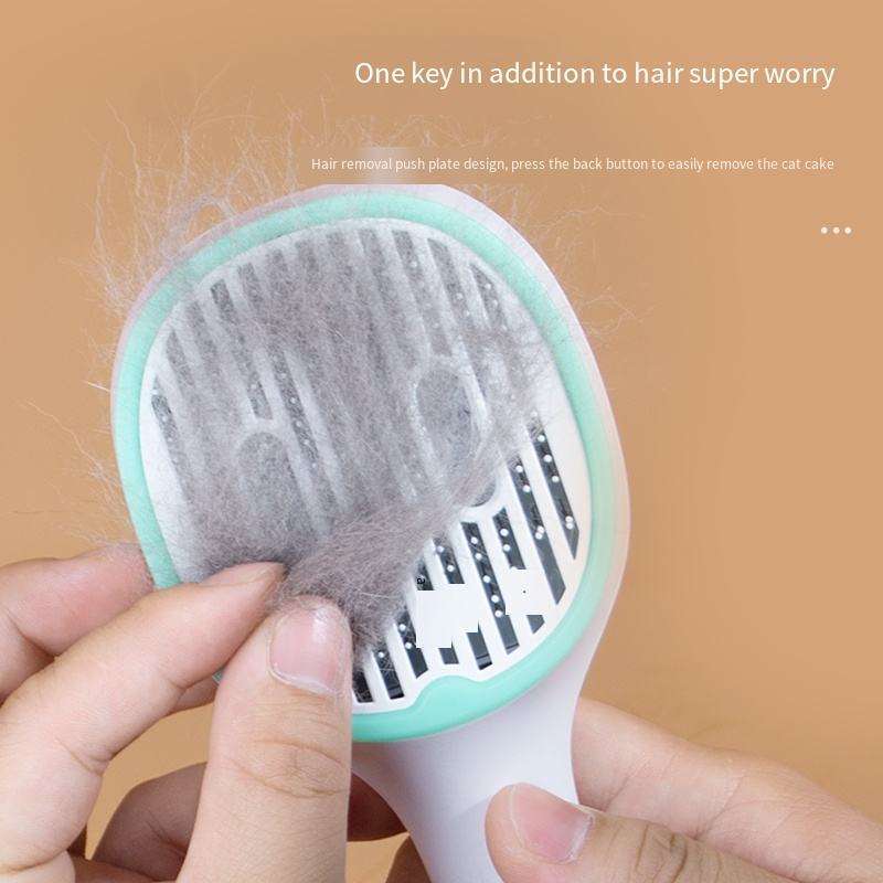 Cat Comb Dog Hair Remover Brush UVC Sterilization Pet Grooming Slicker Needle Comb Cat Sterilization Comb Pet Brush For Shedding And Grooming Self-Cleaning Slicker Brush For Long And Short Hair