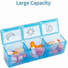 Pill Box Case Organizer Dispenser Weekly Pills Planner AM PM 7 Day Medications