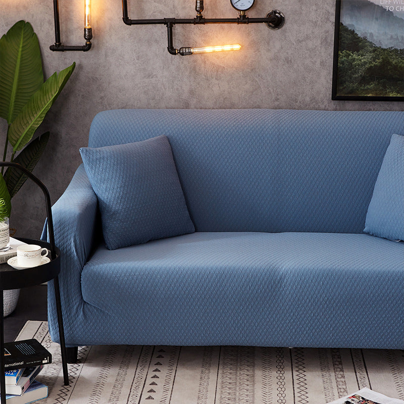 Pure color stretch waterproof sofa cover