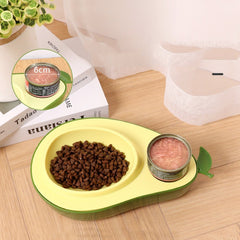 Avocado Pet Dog Cat Automatic Feeder Bowl For Dogs Drinking Water 690ml Bottle Kitten Bowls Slow Food Feeding Container Supplies