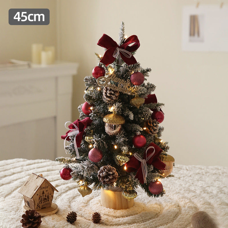 Desktop Christmas Tree Set 45CM Window Decoration Mini Ornaments