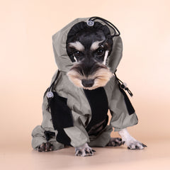 Dog Raincoat Tactical Reflective Shell Jacket Waterproof Poncho Clothing