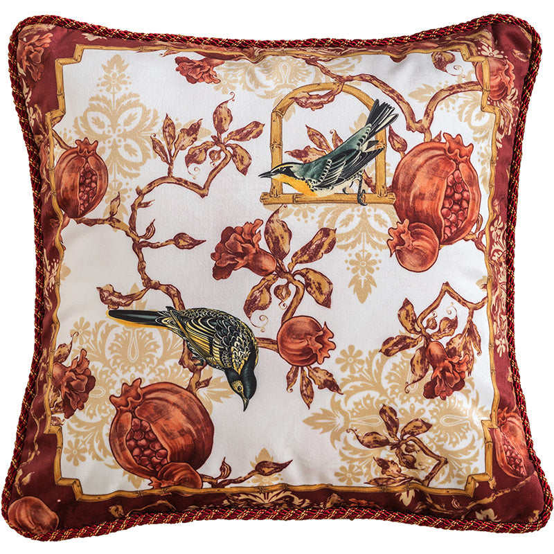 European-American Flower And Bird Christmas Pillowcase Bedside New Year Cushion