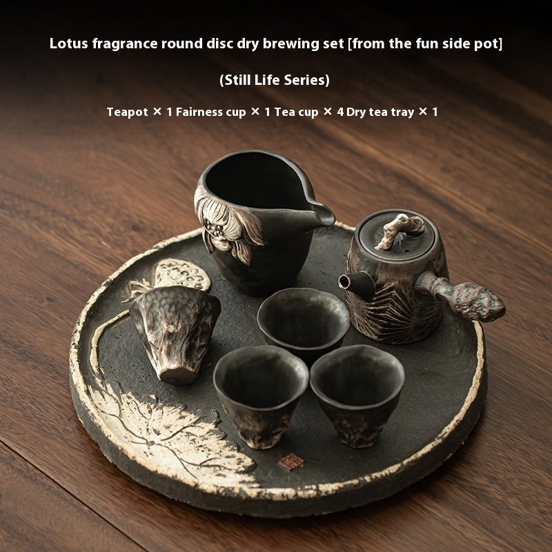 Retro Simple Kung Fu Coarse Pottery Tea Set