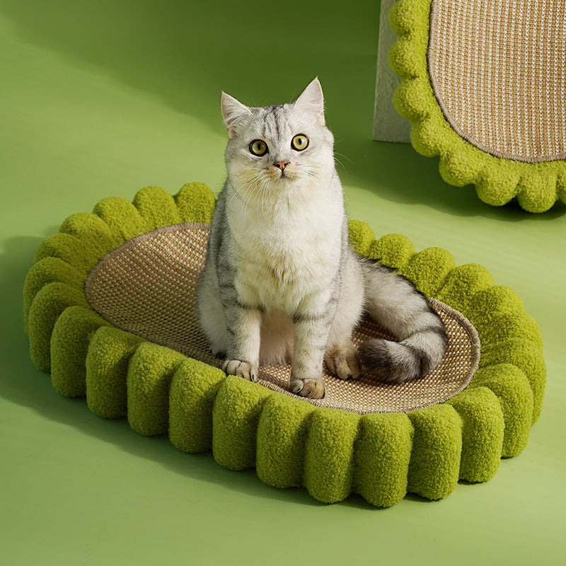 Oval Cat Scratch Pad Bowl Car Scratching Board Cat Nest Furniture Protector Cat Scratcher Cardboard Kitty Scratching Pad