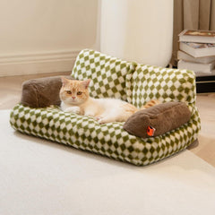 Fluffy Cat Couch  Washable Pet Couch Bed For Cats And Small Dogs Up To Non-Slip Dog Beds