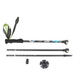 Carbon fiber telescopic three-section outer lock folding trekking pole