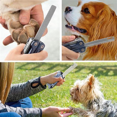 Pet Multifunctional Comb Folding Nail Clipper