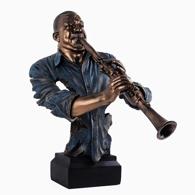 Music  Statue Resin Cold Cast Copper Artwork