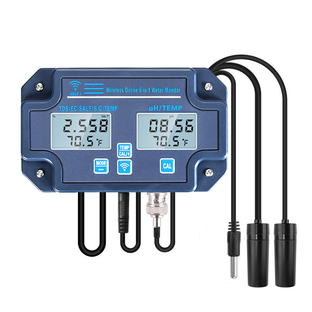 Multi-function With WiFi Online Detection Digital Display PH TDS Temperature EC Acid-base Salinity Meter Test Instrument