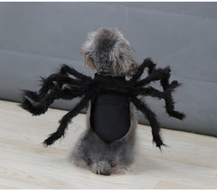 Cross border popular pet spider clothing dog cat horror simulation plush spider transform dress party dress