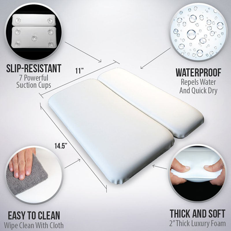 Bathtub Pillow SPA Bathtub Pillow With Suction Cup PU Waterproof Pillow