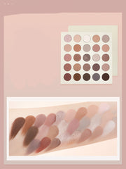 Cream Eye Ling 25 Color Eyeshadow Beads Matte Earth Milk Tea Large Pan Eyeshadow Palette