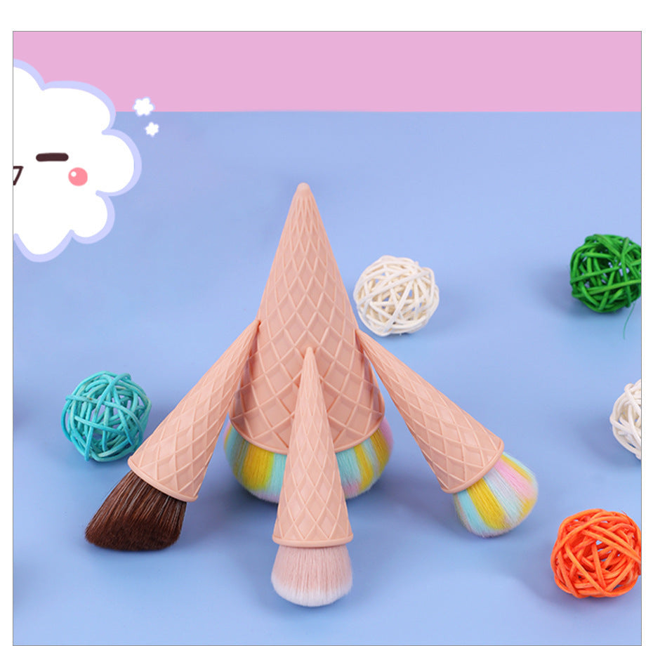 Ice Cream Cute Fiber Hair Makeup Brush