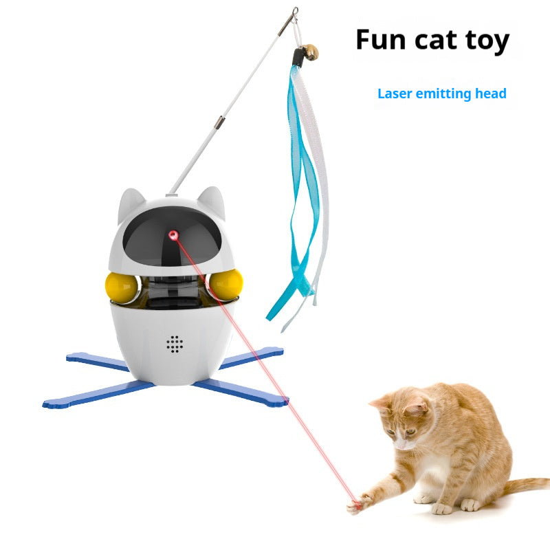 Interactive Cat Toys For Indoor Cats Automatic Kitten Toys Electronic Pet Cat Toys Funny Stick Kitten Self -hi Elastic Rope