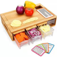 Bamboo Multi-functional Vegetable Cutting Board Cutting Board With Storage Box