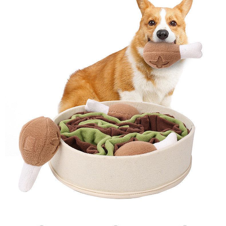 Dog Relieving Chicken Leg Bucket Sniff Toys