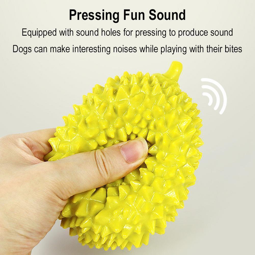 Dog Toys Durian Chew Glue Ball Pet Chewing Toys Dog Tooth Grinding Stick Very Resistant To Biting Teeth Cleaning Balls Puppy Dog Pet Safety Chew Toys Bite-Resistant Puppy Shape Durable Durian