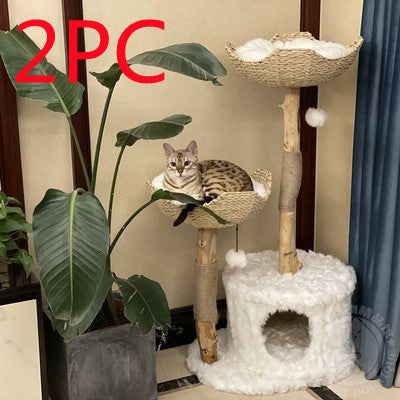 Flower Cat's Nest Platform Grasping Board Integrated Climbing Frame