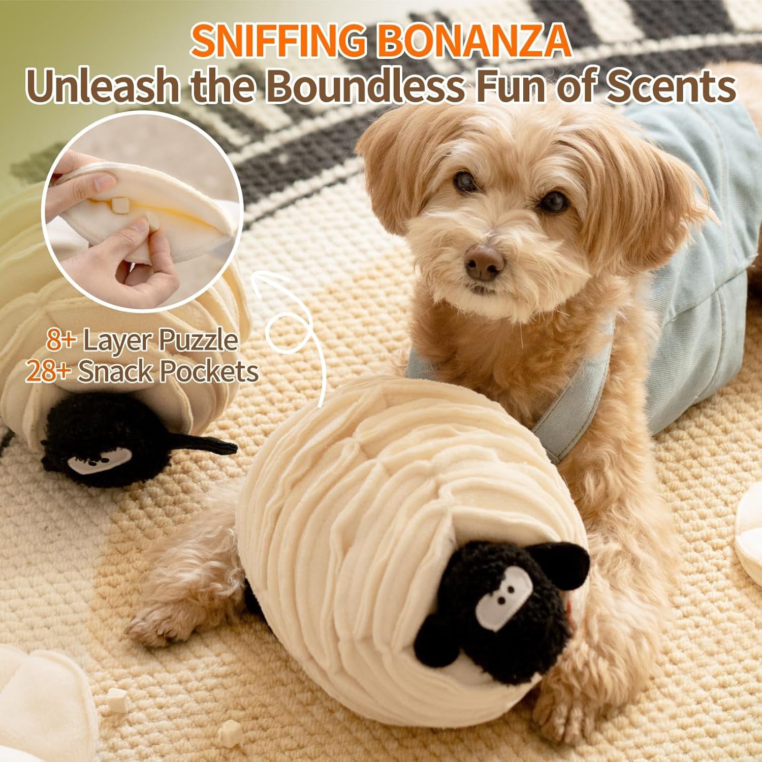 Snuffle Toy Ball For Dogs Squeaky Enrichment Interactive Dog Toys For Boredom Dog Treat Puzzle Toy For Smart Dogs Mentally Stimulating Toys For Dogs Dog Toys To Keep Them Busy