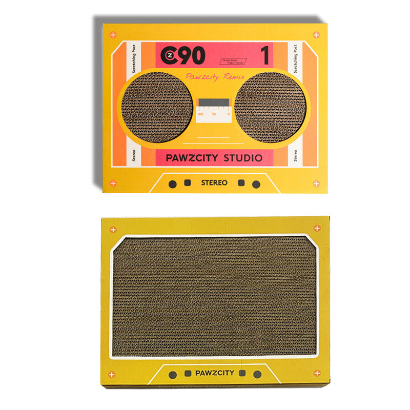 Retro Audio Tape Cat Scratching Board Corrugated Cat Litter