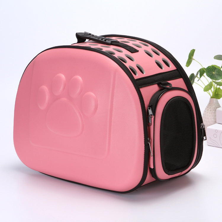 EVA medium pet outing bag cat small dog breathable fashion portable folding out travel bag