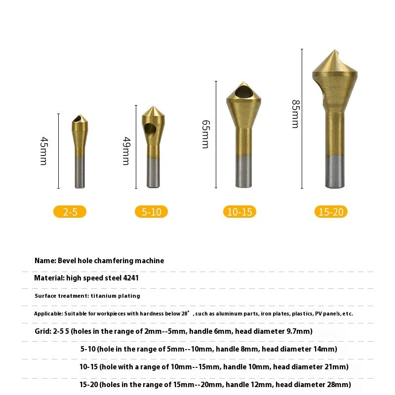 Deburring Oblique Hole Chamfering Drill Bit