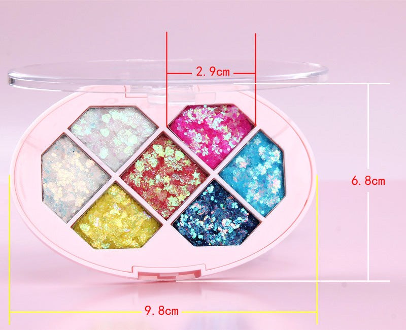 Creative Seven Color Glitter Powder Eyeshadow Palette