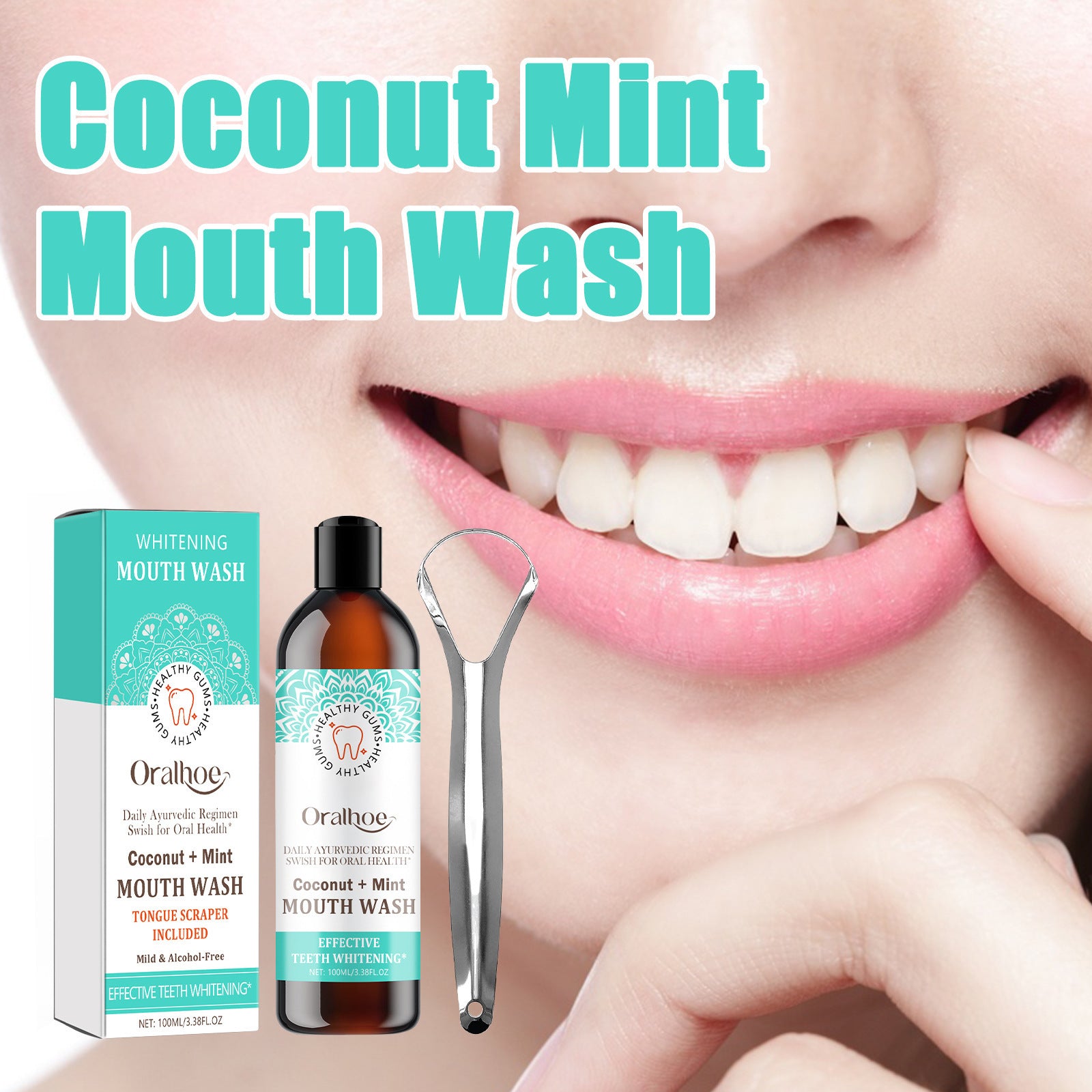 Oral Care For Teeth Whitening, Refreshing, And Refreshing Mouthwash