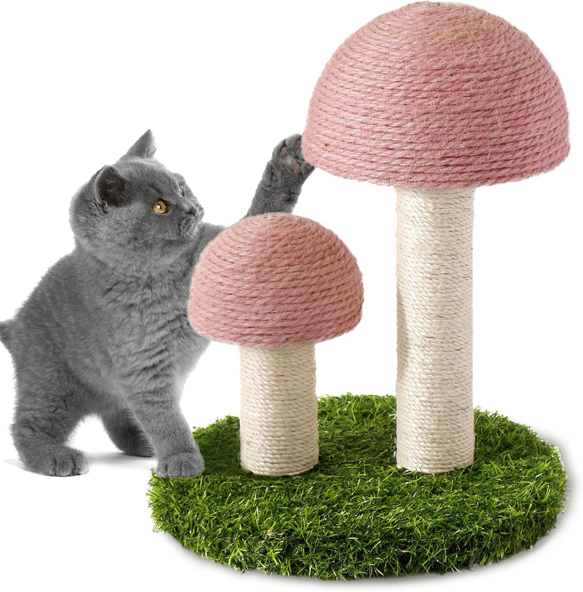 Cat Scratching Post Mushroom Cat Scratcher Featuring With Natural Sisal Caps Scratch Pole And Sturdy Base For Kittens & Small Cats