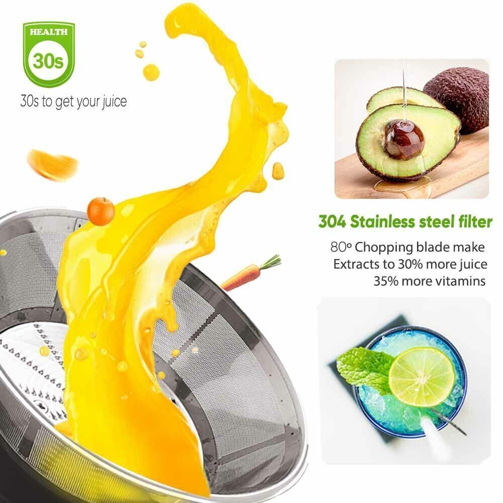 800W Juicer Machine Whole Fruit Vegetable Juice Extractor Free Ice Cube Box