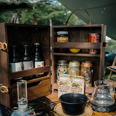 Black Walnut Seasoning Storage Box Outdoor