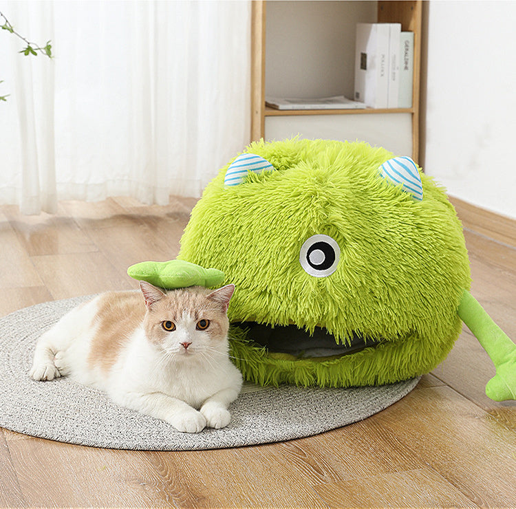 Cat Beds For Indoor Cats Cat Bed Machine Washable Fluffy Round Pet Bed Non Slip Calming Soft Plush Cuddler Cushion Self Warming For Small Dogs Kittens