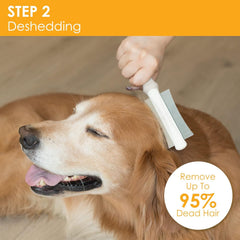 2 In 1 Dog Cat Deshedding Brush Grooming Comb Double Sided Professional Brush For Short Medium Or Long Hair Effectively Remove Dead Floating Hair